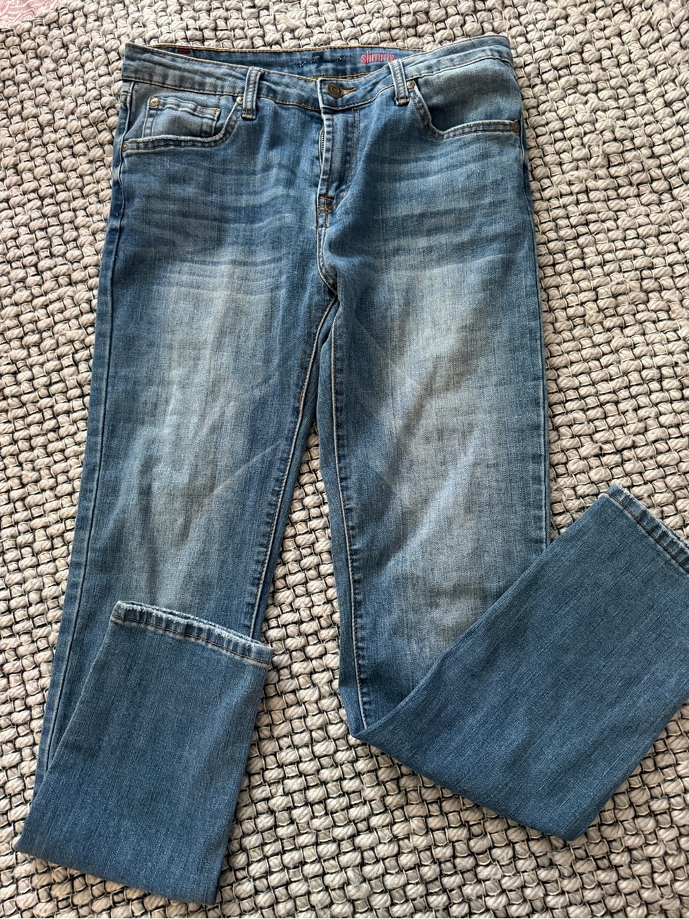 7 For All Mankind Women's Skinny Jeans in Faded Blue Wash